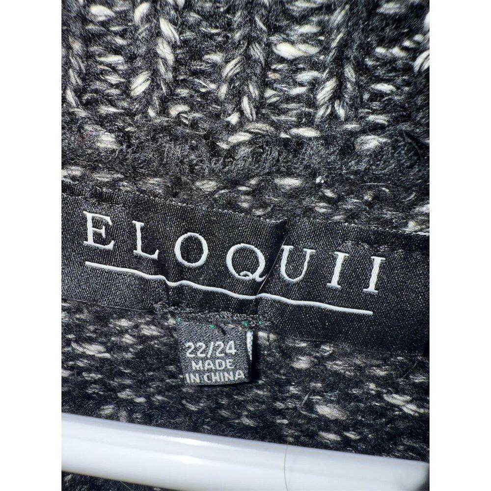 Eloquii Women's Plus Size 22 Chunky Knit Turtleneck Sweater Multicolor - Picture 2 of 3